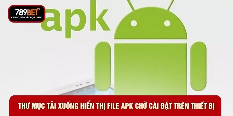 Thư mục tải xuống hiển thị file APK chờ cài đặt trên thiết bị